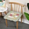 Podložka na židli s kravatami Polštář na židli Farmhouse Květinová kuchyně Jídelní sedák G