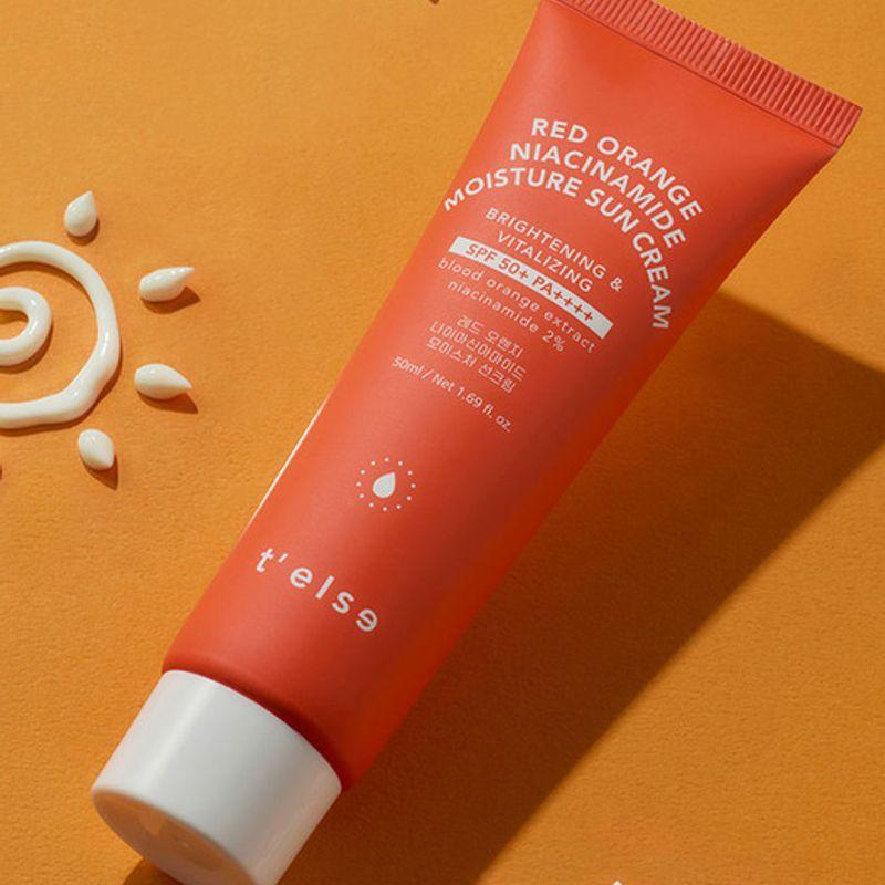 T’else Red Orange Niacinamide Moisture Sunscreen 50ml single type