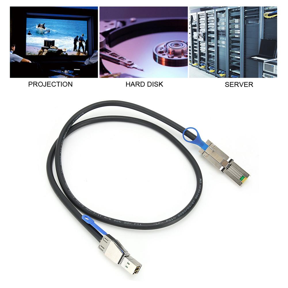 Server Cable Switch Cord Data Line Computer Accessory MINI SAS SFF-8644 to SFF-8088 1-Meter