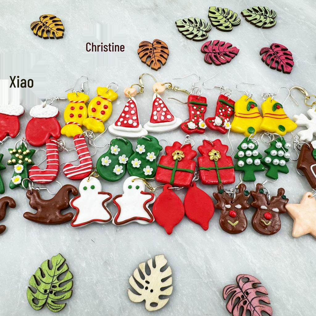 26 Polymer Clay Earring Cutters: Christmas Jewelry DIY Molds