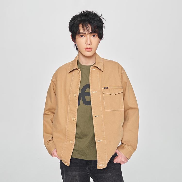 Lee Comfortable Contrast Stitch Design Work Jacket Men Jackets Khaki LMT010155201532A07960