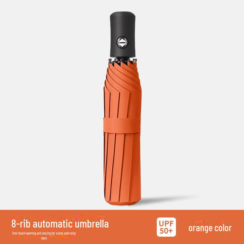 Trefaldigt automatiskt UV-skyddande paraply med anpassad logotyp