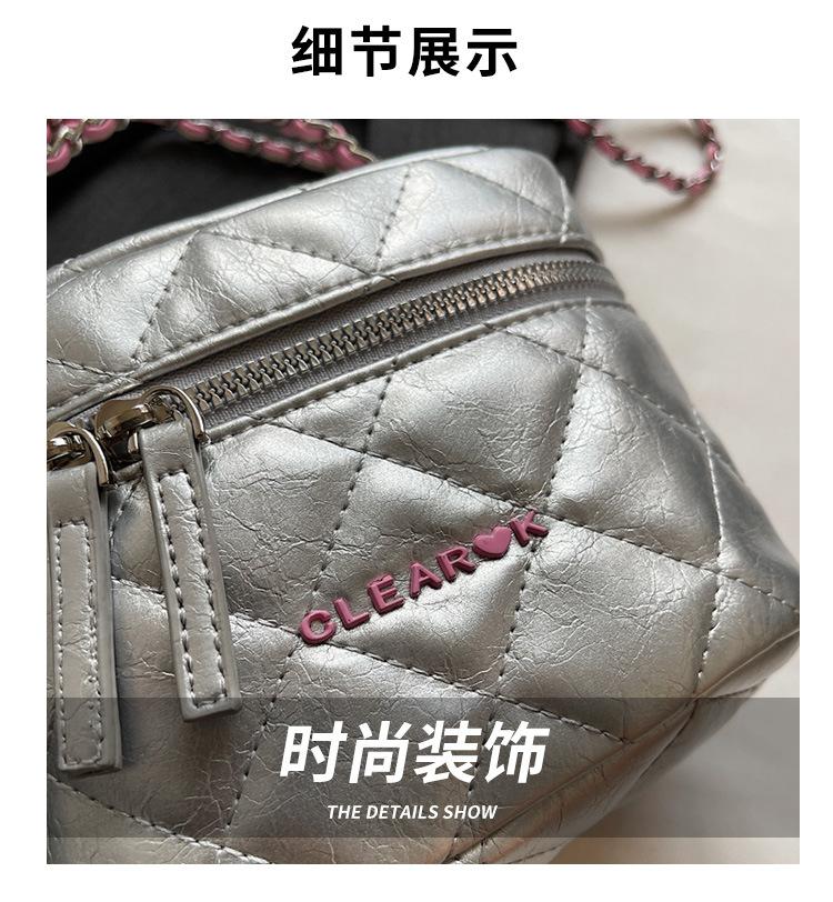 Premium mini bag women's 2025 new spring and summer niche diamond chain single shoulder messenger bag portable bucket bag