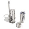 2pcs With Base Stand Salt And Shakers 304 Stainless Steel Spice Dispenser Set  For Kitchen