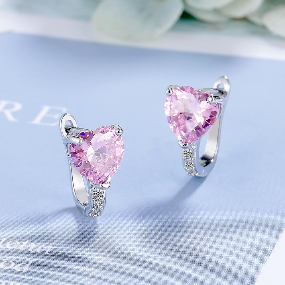 925 Silver Earrings Superior Luxury Multiple Zircon for Women Fashion Jewelry Gifts Wedding Engagement Party Cute