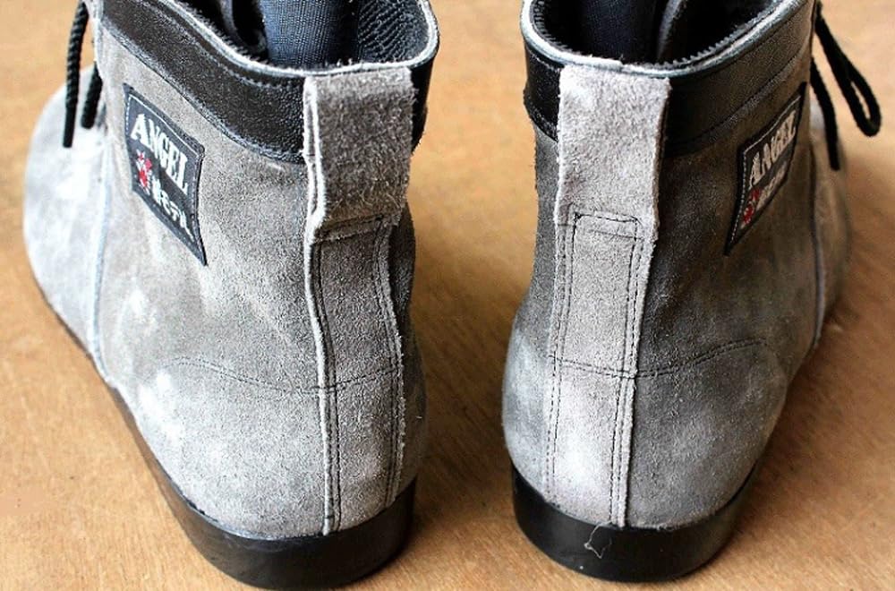 Tsubaki Model Safety Velor Zipper Mid Length CHS29 JIS Made In Gray Shoes, Lace-up, Included, Standard, Japan, 25.0cm