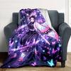 1pc Kochou Shinobu Blanket, Gift, for Men and Women, Soft Blanket, Good for Sofa Bed Couch Travel, Lightweight Flannel Blanket