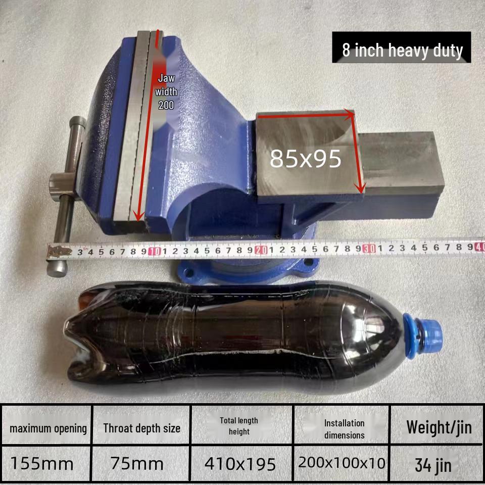 Industrial Heavy-Duty Bench Vise with Anvil - Available In Sizes 4" To 16"