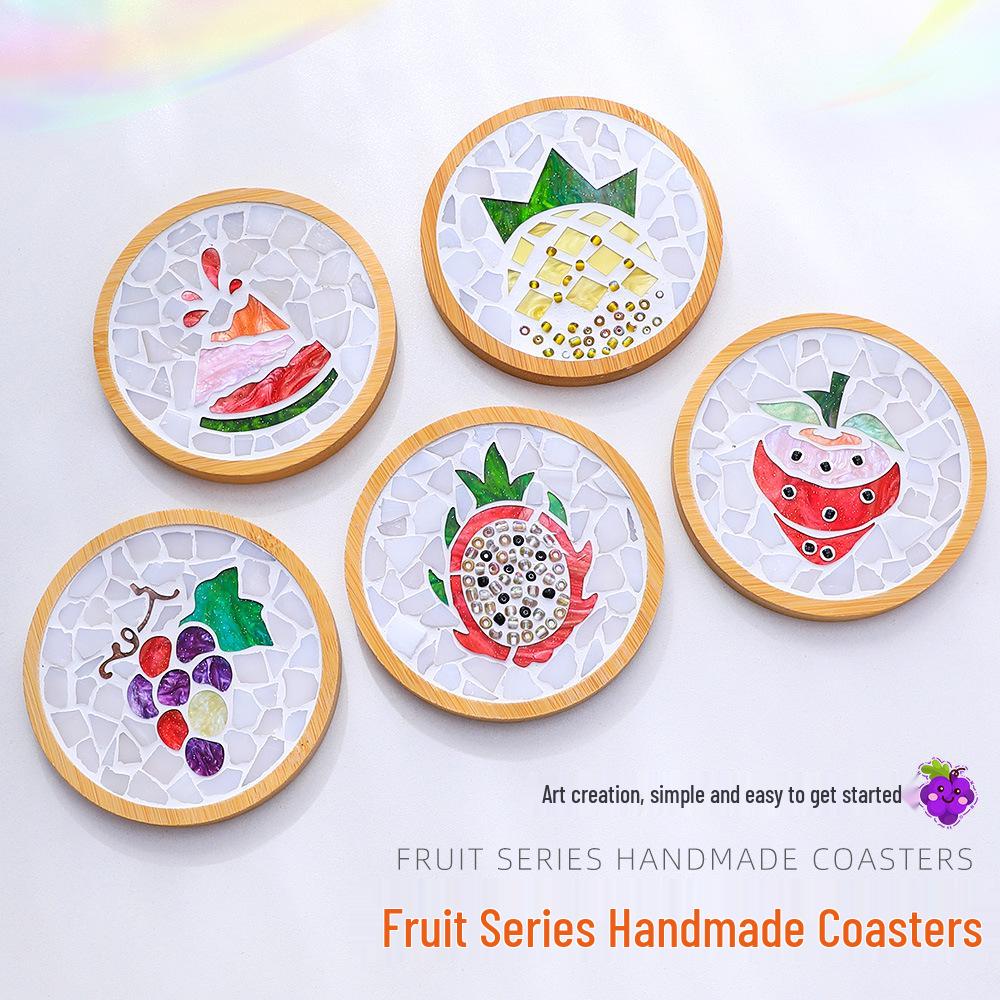 Mosaic Coaster DIY Kit: Fruit Series for Parent-Child Art Projects