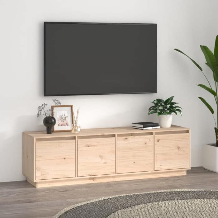 814394 vidaXL TV Cabinet 156x37x45 Cm Solid Pine Wood