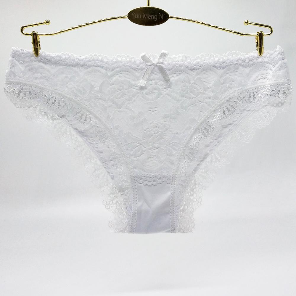 Woman Underwear Women's Cotton Sexy Panties Briefs Solid Lace Girls Ladies Knickers Intimates 6 Pcs