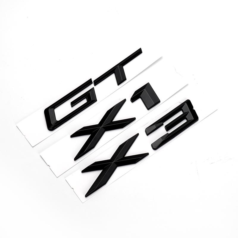 Logo 3D Chrome Stříbrné písmeno na ocasu Plastový znak Odznak Nálepka Dekorace pro X1 X3 X5 X6 E83 F25 GT Autodoplňky Styling