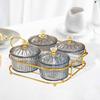 Divided Serving Platter Dried Fruit Tray Fashion Snack Bowls Nut and Candy Tray Nuts Plate for Dining Table Wedding Desktop