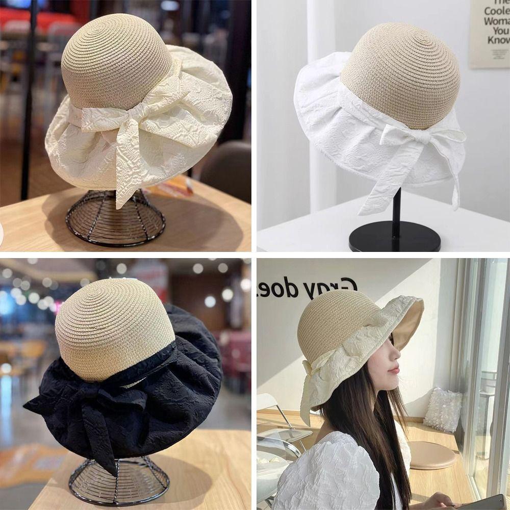 

Wide Brim Sun Hat Sunshade Panama Cap New Bucket Hat Women