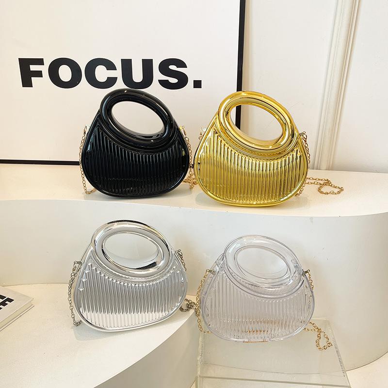 Transparent Acrylic Bag 2025 New European and American Fashion Diamond Portable Women Versatile Chain Messenger Box Bag