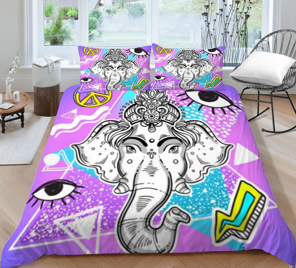 Bohemian Style Duvet Cover Set Boho Bedding Cover Pillowcase Boho Home Bed Clothes Man Quilt Cover King Size Bed Clothes