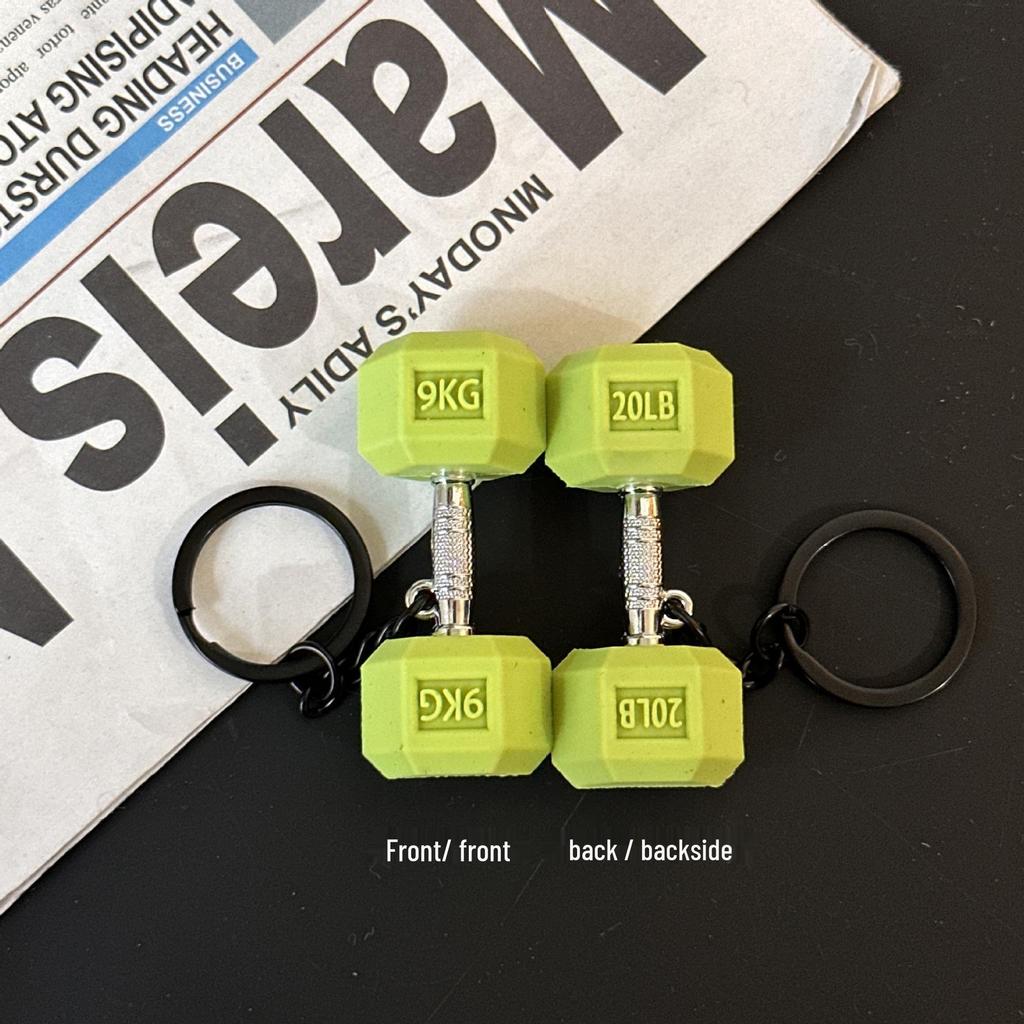 Fitness Series Gummi-Schlüsselanhänger: Hantel- & Kurzhantel-Anhänger für Geschenke
