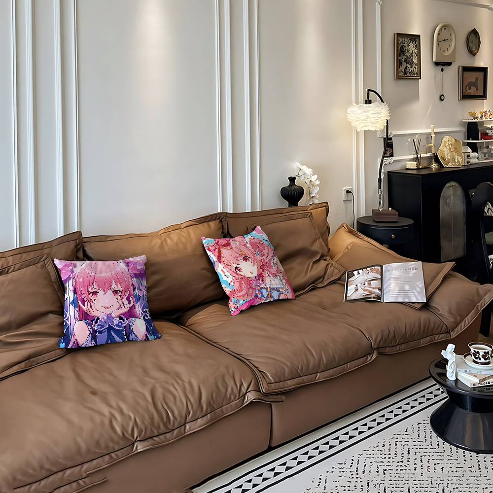 A-Airi Momoi Cartoon Cushion Cover Car Throw Pillow Case For Sofa Car Christmas Gift 40x40cm 45x45cm