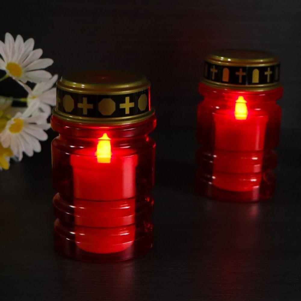 Flameless Memorial Grave Light AA Battery Powered DIY Assembly Kit Flameless Prayer Lamp Yard
