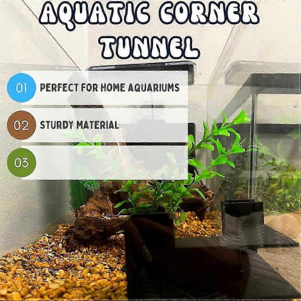 Aquarium Unterirdischer Tunnel Fisch- & Garnelenversteck für Aquarien Einzigartiger Unterwasser-Sichttunnel Co