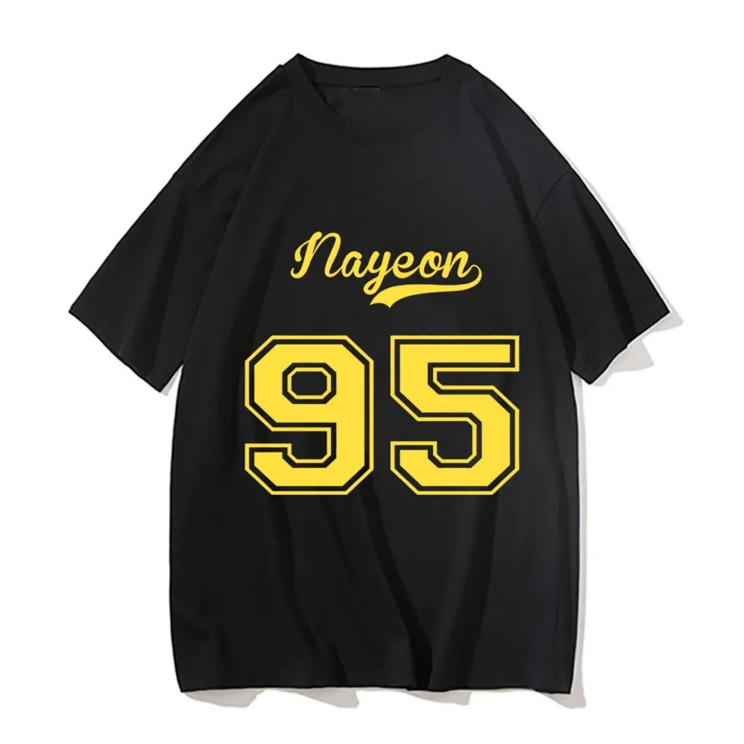 

Nayeon New s and s T-shirt Breathable and Loose Solid Color Simple Short-Sleeved T-shirt Fashion Hip Hop Short Sleeve S чёрный