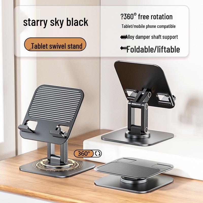 Foldable 360° Rotating Aluminum Phone & Tablet Stand