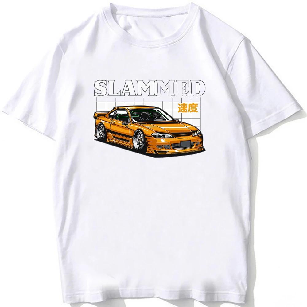 Silvia S14 Louki vs Zenki Silvia S13 S15 Drift King Style T-shirt New Summer Men Short Sleeve JDM Sport Anime Cartoon Boy Tees