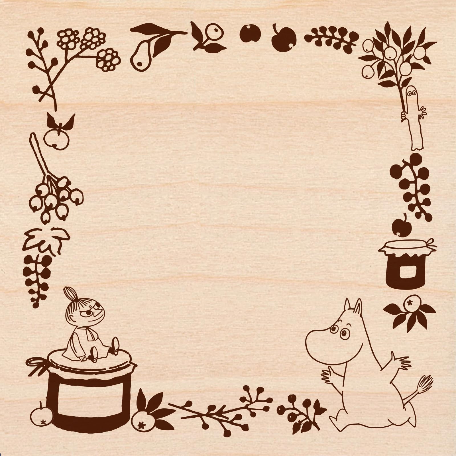 

Beverly Colorful Moomin Fruit Wreath Stamp, TSW-165
