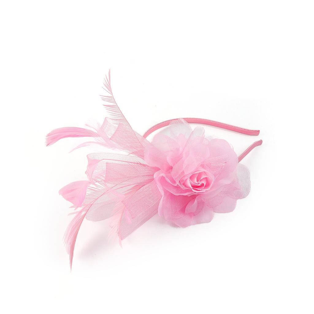 Elegant Feather Hair Accessory For Women Elastic Hairband With Adjustable Clip For Horse Races Parties Photography