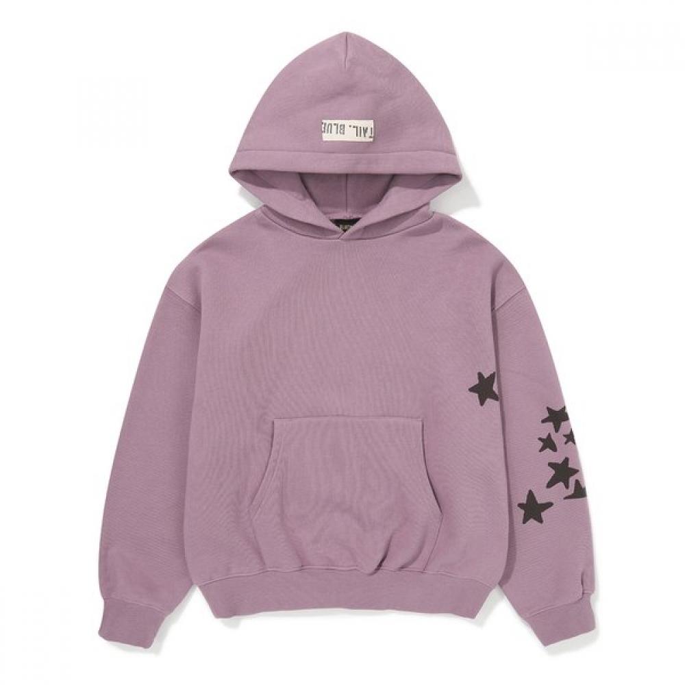 Bluetail Pink Sleeve Star Print Hoodie Azi2ts01pk