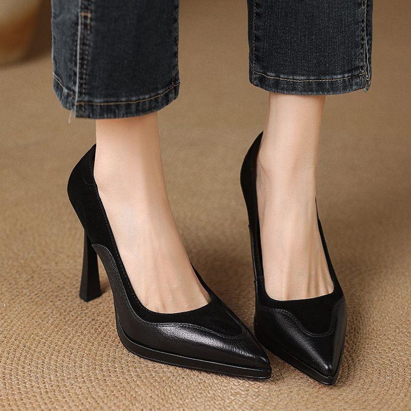 Anti-slip Women's Shoes, High Heels, Thin Heels, Pointed-toe Shoes