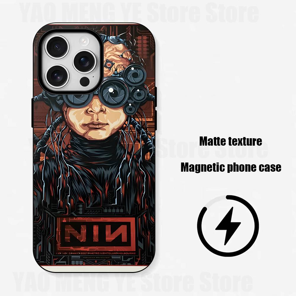 

N-Nine-inch N-Nails Slim Matte Magnetic For Case For Iphone 17,16,15,14,13,12,11 Pro Max Mini Plus New Frosted Soft Shell iPhone16pro