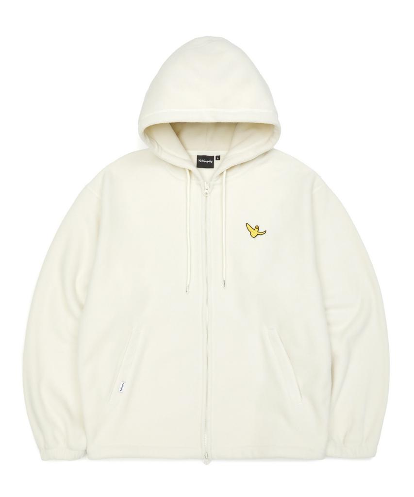Mark Gonzales Angel Fleece Hooded Jacket - Ivory