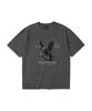 Kallapataleu Pigment Ghost Crow Graphic Short Sleeve T-Shirt Charcoal