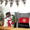 Christmas Themed Pillow Covers: Hello Winter, Santa, Snowman & Let It Snow Designs sofas, bedroom pillow covers, holiday gifts