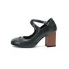 Scarpe Décolleté Donna Mature Punta Tonda Tacco Largo Alto Scarpe Eleganti Taglie Forti 46 50