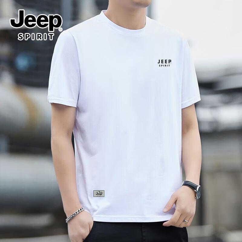 JEEP SPIRIT Herr Premium Bomull Kortärmad T-shirt