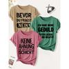 3 Pack of Women's Summer Tops | Grumpy Worker with a Sharp Tongue German Print T Shirt | Cute and Trendy Casual Round-neck Short-sleeve Suit | 2026