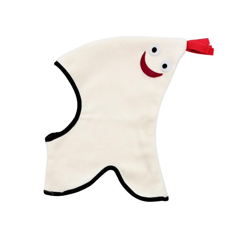 

Autumn and winter children s super cute cock hat warm thickened velvet ear hat baby hat scarf integrated hat average size