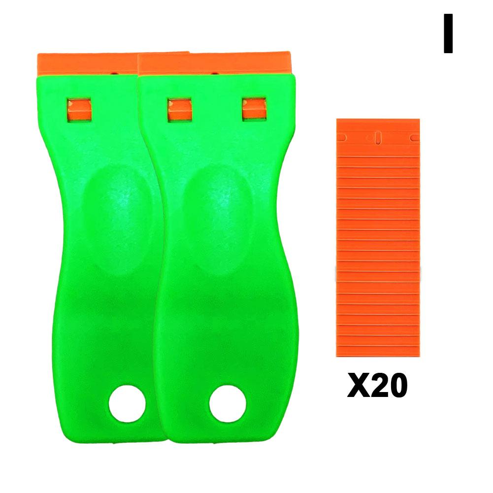 Double Edge Plastic Razor Glass Cleaning Scraper Label Quick Cleaning Razor Glue Remover Window Car Film Sticker Scraper