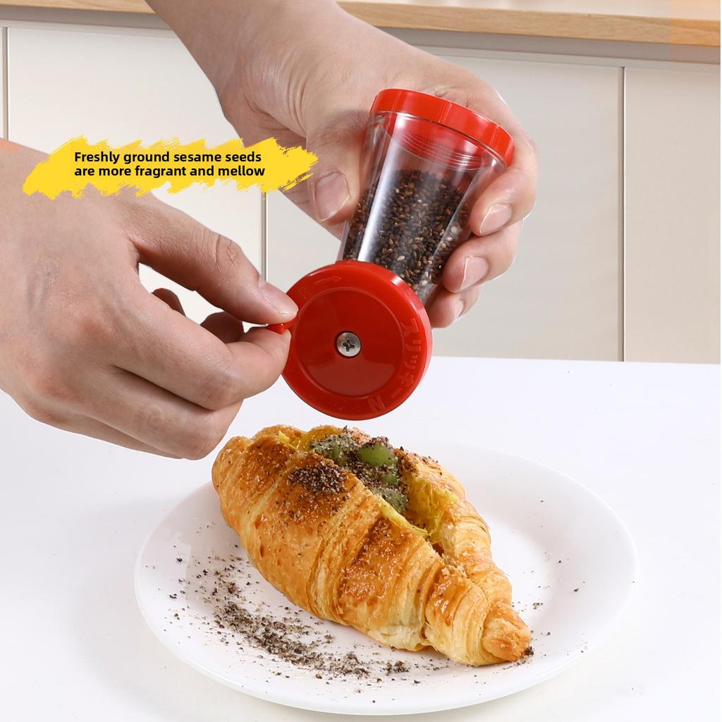 Sesamsamenmühle, 75ml Sesamsamenspender, Multifunktionales Küchen-Samenmahlwerkzeug, Manuelle Sesammühle für die Küche