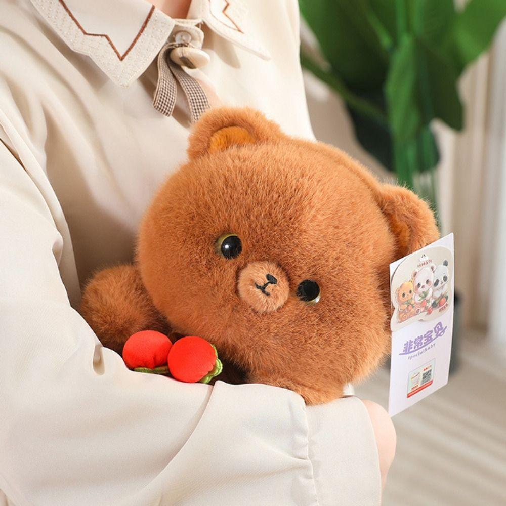 PP Cotton Persimmon Panda Plushies Dolls Fluffy Zoo Persimmon Stuffed Toy Decorate Present