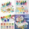 Counting Board Wooden Educational Toy For Kids Math Skills And Color Sorting