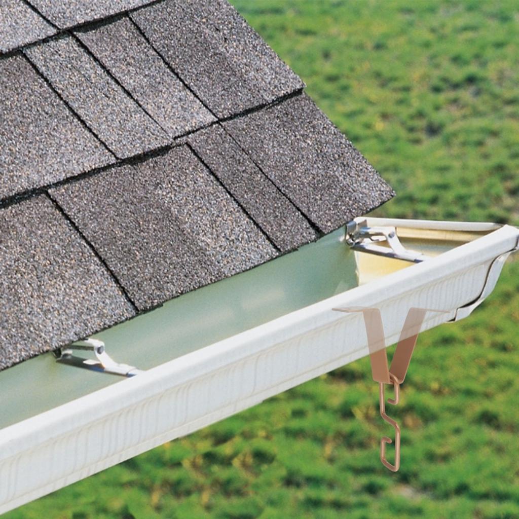 Rain Chain Gutter Adapter V Shaped Hook Hanger Standard-sized Gutters