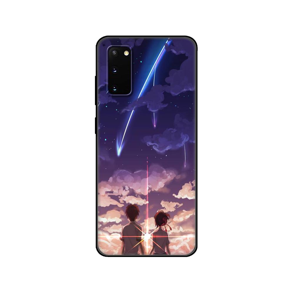 Black tpu Case For Samsung galaxy S20 /S20 PLUS/S20 ultra/S20+ /S20FE back cover Your Name