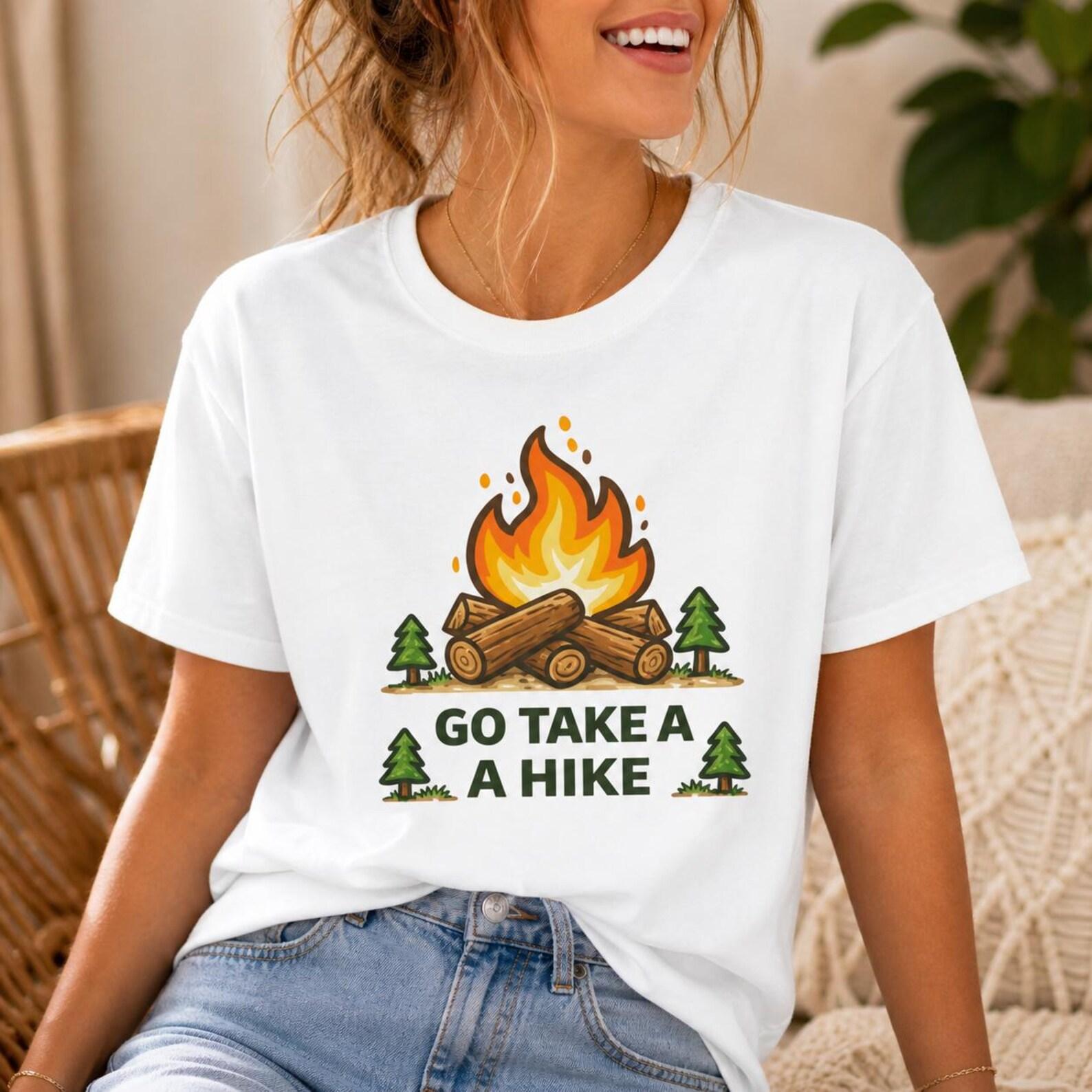 Go Take A Hike Shirt, Funny Camping Adventure Tee, Nature Lover Graphic Shirt M