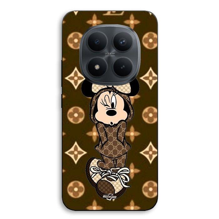 Funda de teléfono - MANIACASE - Xiaomi Redmi Note 15 Pro Plus 5G - Silicona TPU - Diseño Minnie Disney LV - Negro