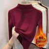 2024 Autumn/Winter White Cashmere Half-High Neck Long Sleeve Pullover Luxurious Base Layer T-Shirt
