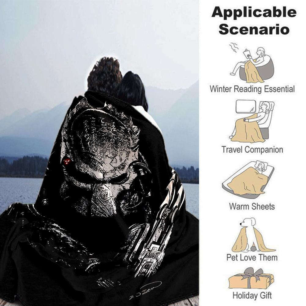 1pc Predator Alien Throw Blanket Soft Flannel, Cozy All Season Polyester Perfect for Home, Office