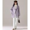 VICTORIA&VERA Women's Alpaca Wool Blend Stand Collar Overcoat